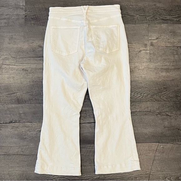 Veronica Beard Carson High Rise Ankle Flare Jeans in Ecru Wash - Picture 5 of 9